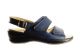 Blauwe Lederen Sandaal Met Velcro Voor Steunzolen