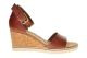 Caprice Sandalen Sleehak Cognac Leder