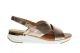 Caprice Taupe Metallic Trendy Kruis Dames Sandaal
