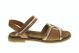Cognac Brons Platte Sandalen Ara