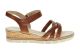 Cognac Sandalen Kurk Wedge Caprice