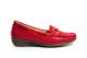 Dames Mocassin Snake Rood