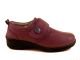Dames Velcro Mocassin Bordeaux