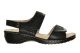 Damessandalen Zwart Comfort Velcro