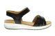 Damessandalen Zwart Leder Comfort Caprice