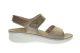 Flyflot Taupe Damessandaal 3 Velcro Steunzolen