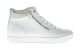 Geox Blomiee Witte Hoge Sneaker Dames Leder Veter Rits