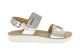 Geox Silveren Lederen Meisjessandaal Velcro