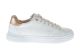 Geox Witte Sneaker Met Veters  En Rits Aan De Binnenkant