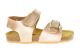 Glitter Roos Lederen Kleine Meisjessandaal Plakton Velcroges