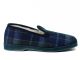 Herenpantoffel Carreau Blauw