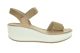 Hush Puppies Beige Damessandaal Verhoogde Zool