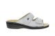 La Plume Witte Lederen Slipper Tweeband Velcro