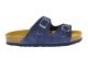 Lederen Instapper Blauw Nubuck Plakton Gespen