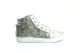 Meisjes Zilver Glitter Sneaker Hoog