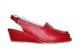 Mirel Rode Sandaal Met Sleehak