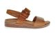 Mobils Cognac Trendy Lederen Damessandaal Steunzolen