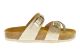 Plakton Lederen Meisjes Teenslipper In Goud