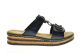 Rieker Blauw Dames Slipper Met Velcro