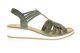 Rieker Trendy Damessandaal Khaki Verhoogde Sleehak