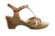Sandalen Cognac Sleehak Hoog
