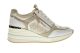 Tamaris Witte Geklede Dames Sneaker Beige Verhoogde Hiel