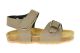 Taupe Gladlederen Sandaal Plakton Velcro En Gesp