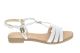 Witte Sandalen Plat Leder Caprice
