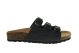 Zwarte Dames Slippers Drieband Bionatura