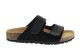 Zwarte Suede Slippers Velcro Bionatura
