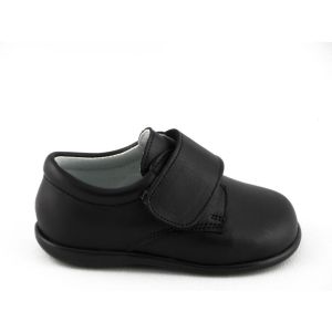 Babyschoenen Klassiek Zwart Leder Velcro Tny