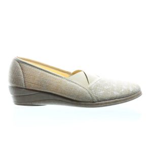 Beige Pantoffel Met Rekstof