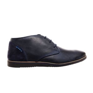 Blauwe Herenbottines Leder