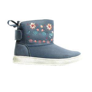 Blauwe Laarzen Wol Meisjes Geborduurd