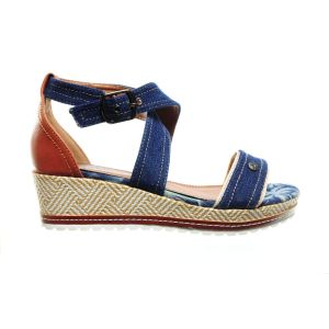 Blauwe Sandalen Met Hak