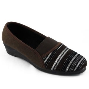 Dames Pantoffel Bruin Elegant