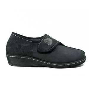 Dames Pantoffel Grijs En Velcro