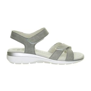 Dames Sandalen Licht Grijs Velcro