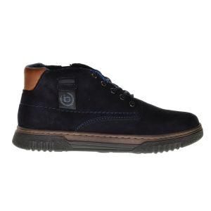 Donkerblauw Suede Bottine Bugatti