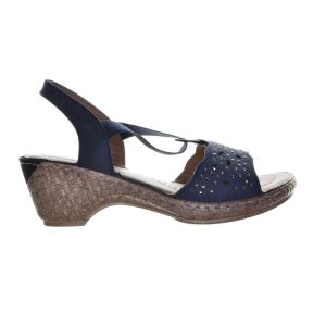 Donkerblauwe Hoge Hak Sandalen