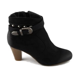 Enkelaarz Zwart Riem Stud