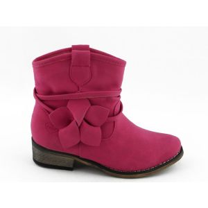 Enkellaars Fuxia Bloem Kinderen Fabs