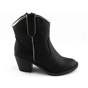 Enkellaars Zwart Metallic Pearlz