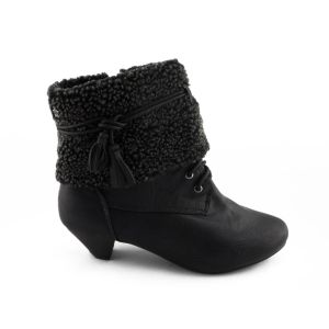 Enkellaars Zwart Wol Veter Refresh