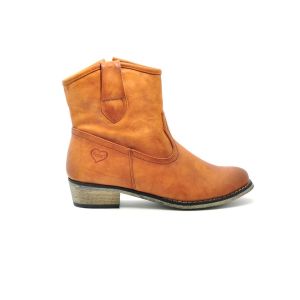 Enkellaarzen Meisjes Cognac Met Kleine Hak