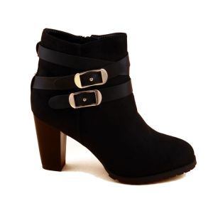 Enkellaarzen Zwart Hoge Hak