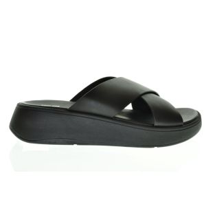 Fitflop Slipper Zwart Kruis Leder