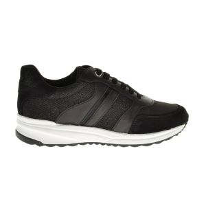 Geox Zwarte Dames Sneaker Met Rits Binnenkant