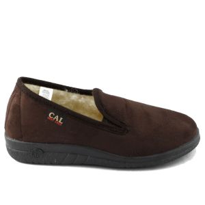 Herenpantoffel Bruin Met Schapenwol