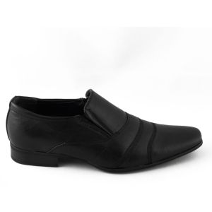 Herenschoenen Mocassin Instap Zwart King Street